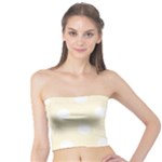Polka Dots - White on Cornsilk Yellow Tube Top