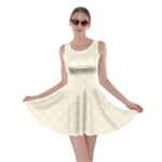 Polka Dots - White on Cornsilk Yellow Skater Dress