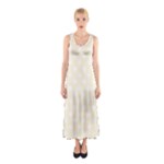 Polka Dots - White on Cornsilk Yellow Full Print Maxi Dress