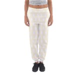 Polka Dots - White on Cornsilk Yellow Women s Jogger Sweatpants