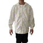 Polka Dots - White on Cornsilk Yellow Hooded Wind Breaker (Kids)