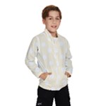 Polka Dots - White on Cornsilk Yellow Wind Breaker (Kids)