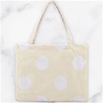 Polka Dots - White on Cornsilk Yellow Mini Tote Bag