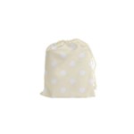 Polka Dots - White on Cornsilk Yellow Drawstring Pouch (XS)