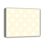 Polka Dots - White on Cornsilk Yellow Deluxe Canvas 14  x 11  (Stretched)