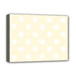 Polka Dots - White on Cornsilk Yellow Deluxe Canvas 16  x 12  (Stretched)