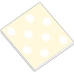 Polka Dots - White on Cornsilk Yellow Small Memo Pads