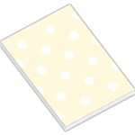 Polka Dots - White on Cornsilk Yellow Large Memo Pads