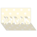 Polka Dots - White on Cornsilk Yellow #1 DAD 3D Greeting Card (8x4)