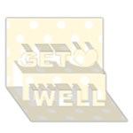 Polka Dots - White on Cornsilk Yellow Get Well 3D Greeting Card (7x5)