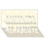 Polka Dots - White on Cornsilk Yellow Congrats Graduate 3D Greeting Card (8x4)
