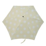 Polka Dots - White on Cornsilk Yellow Mini Umbrella