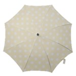 Polka Dots - White on Cornsilk Yellow Hook Handle Umbrella (Medium)