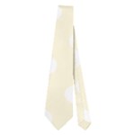 Polka Dots - White on Cornsilk Yellow Necktie (Two Side)