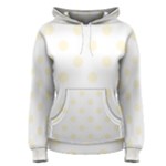 Polka Dots - Cornsilk Yellow on White Women s Pullover Hoodie