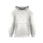 Polka Dots - Cornsilk Yellow on White Kid s Pullover Hoodie