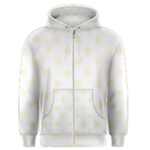 Polka Dots - Cornsilk Yellow on White Men s Zipper Hoodie
