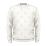 Polka Dots - Cornsilk Yellow on White Men s Sweatshirt