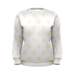 Polka Dots - Cornsilk Yellow on White Women s Sweatshirt