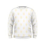 Polka Dots - Cornsilk Yellow on White Kid s Sweatshirt