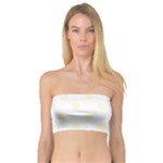Polka Dots - Cornsilk Yellow on White Bandeau Top