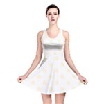 Polka Dots - Cornsilk Yellow on White Reversible Skater Dress