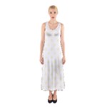 Polka Dots - Cornsilk Yellow on White Full Print Maxi Dress