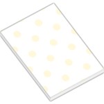 Polka Dots - Cornsilk Yellow on White Large Memo Pads