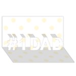 Polka Dots - Cornsilk Yellow on White #1 DAD 3D Greeting Card (8x4)