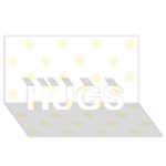 Polka Dots - Cornsilk Yellow on White HUGS 3D Greeting Card (8x4)