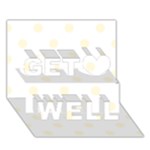 Polka Dots - Cornsilk Yellow on White Get Well 3D Greeting Card (7x5)
