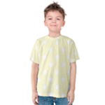 Polka Dots - White on Cream Yellow Kid s Cotton Tee