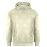 Polka Dots - White on Cream Yellow Men s Pullover Hoodie