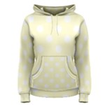 Polka Dots - White on Cream Yellow Women s Pullover Hoodie