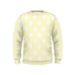 Polka Dots - White on Cream Yellow Kid s Sweatshirt