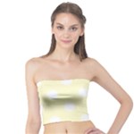 Polka Dots - White on Cream Yellow Tube Top