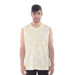 Polka Dots - White on Cream Yellow Men s Basketball Tank Top