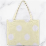 Polka Dots - White on Cream Yellow Mini Tote Bag