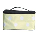 Polka Dots - White on Cream Yellow Cosmetic Storage Case