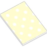 Polka Dots - White on Cream Yellow Large Memo Pads