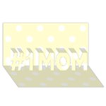 Polka Dots - White on Cream Yellow #1 MOM 3D Greeting Cards (8x4)