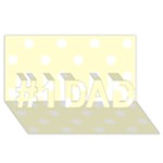 Polka Dots - White on Cream Yellow #1 DAD 3D Greeting Card (8x4)