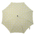 Polka Dots - White on Cream Yellow Hook Handle Umbrella (Small)