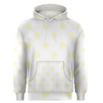 Polka Dots - Cream Yellow on White Men s Pullover Hoodie
