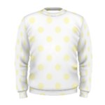 Polka Dots - Cream Yellow on White Men s Sweatshirt
