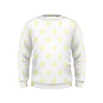 Polka Dots - Cream Yellow on White Kid s Sweatshirt