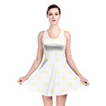 Polka Dots - Cream Yellow on White Reversible Skater Dress