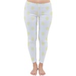 Polka Dots - Cream Yellow on White Winter Leggings