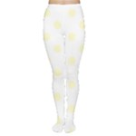 Polka Dots - Cream Yellow on White Women s Tights