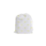 Polka Dots - Cream Yellow on White Drawstring Pouch (XS)
